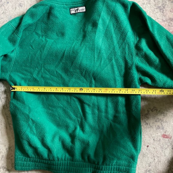 Vintage Pro Spirit Fleece Pullover Jacket‎ Green Gray Quarter Zip Size Medium - Picture 8 of 8